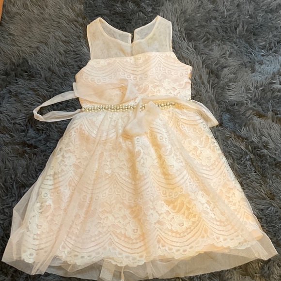 Rare Editions Pink Lace Formal Dress - Picture 1 of 4